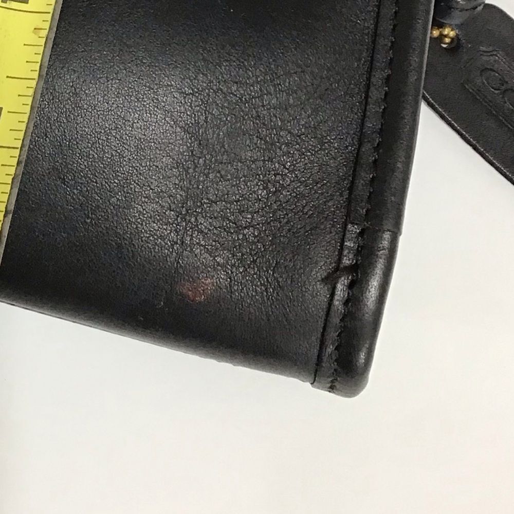 Vintage Black Coach Abbie 9017 Crossbody Zip Bag Leather Mini Crossbody Bag - Picture 14 of 14